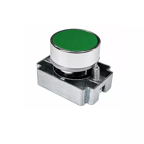 22.5mm Plastic Push Button Green