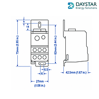 DBD-35 Polyamide Distribution Block | 125A | 1 In (35mm²) – 7 Out (1×16mm², 6×10mm²)