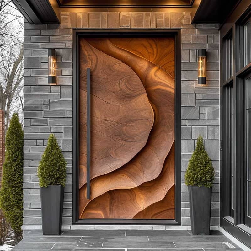 Elegant Woodgrain 3D HDHMR Door