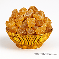 Kerala palm sugar crystals in a bowl | Chemical-free natural sweetener | Worth2Deal