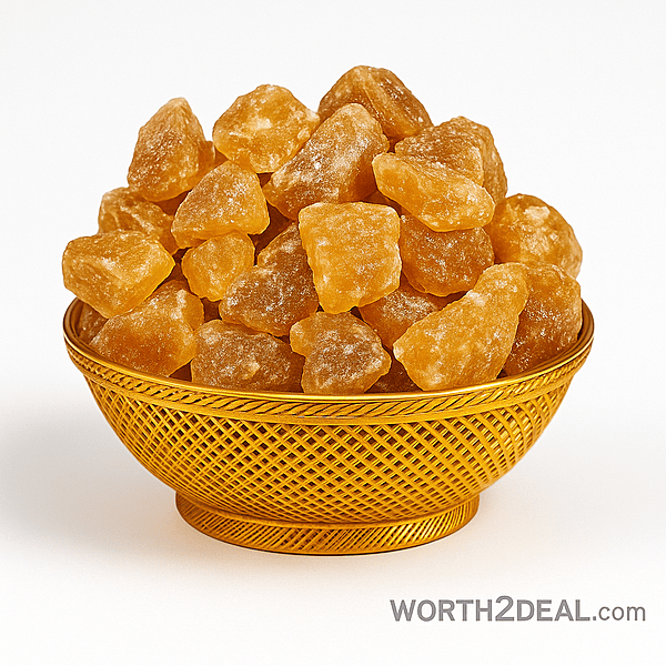 Kerala palm sugar crystals in a bowl | Chemical-free natural sweetener | Worth2Deal