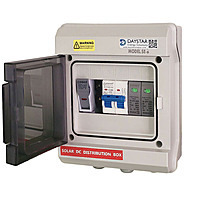 Premium Waterproof IP66 DCDB 1 in 1 Out Inbuilt DC Fuse 20A, SPD 600V & DC MCB 20A (1 Series/String x up to 12 Panels Max.) (1-1 600V MCB)
