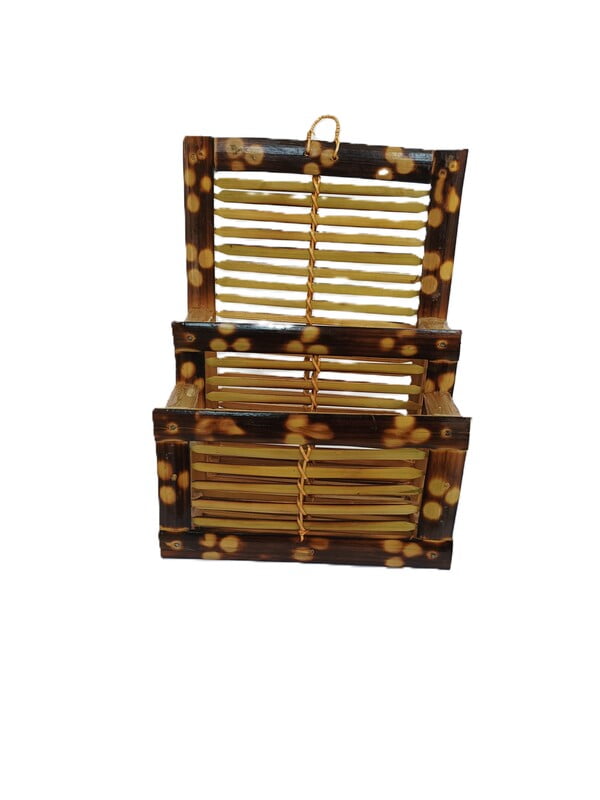 EELIKA Handmade Bamboo Magazine Holder || Beautiful and elegant design || Multipurpose Use || original Bamboo
