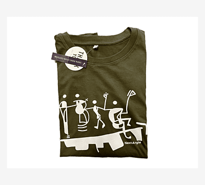 'Celebrating Together' Half Sleeve Tee Olive Green