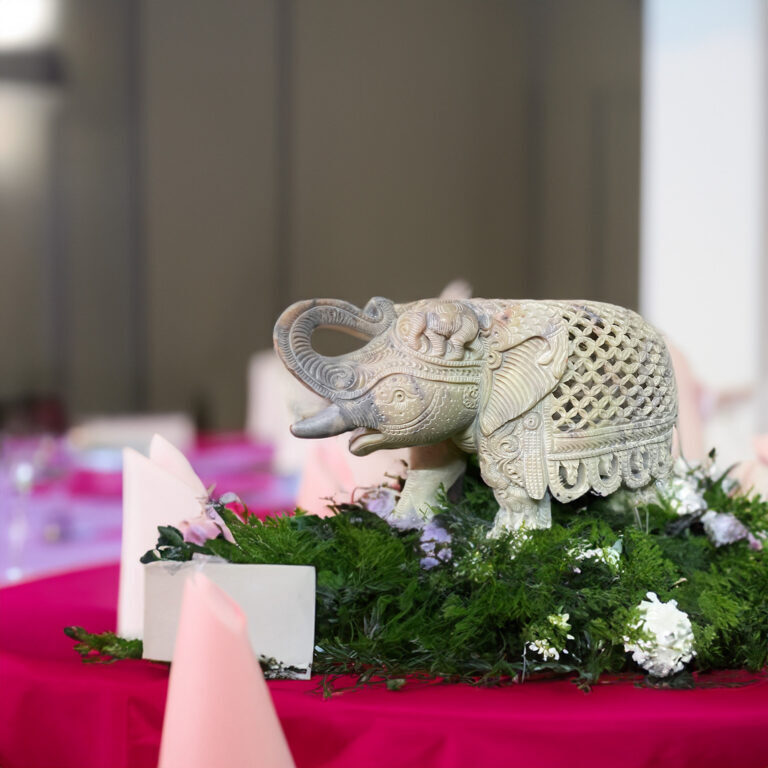 Majestic Marble Elephant Statue