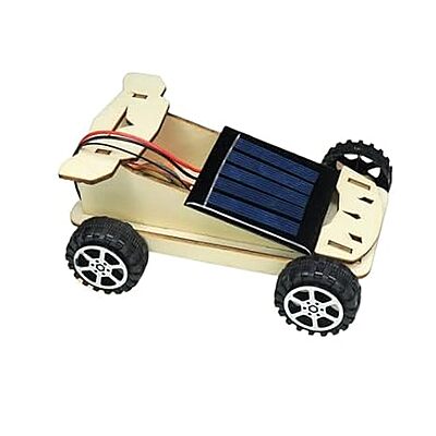 Wooden DIY Solar Panel Car Learning Toy Science Kit