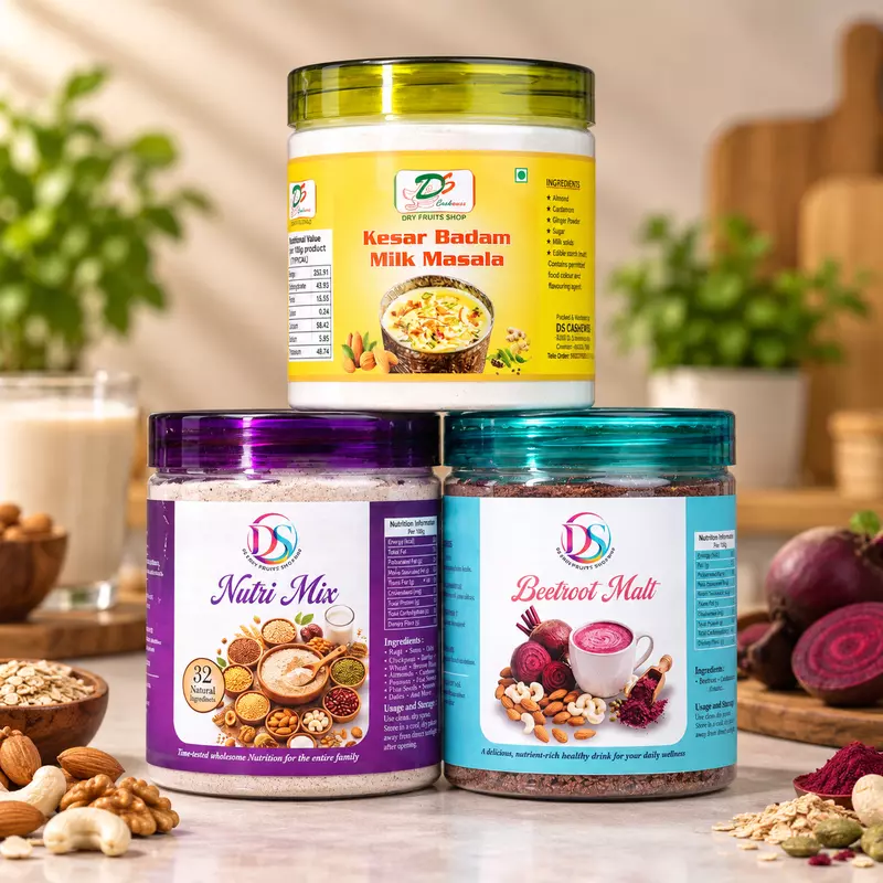 Healthy Drink combo (Each 250g - Sprouted Health mix, ABC Malt & Badam Drink)