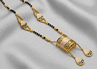 18 kt Gold Enchanted Blush Enamel Mangalsutra