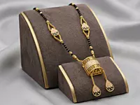 18 kt Gold Enchanted Blush Enamel Mangalsutra
