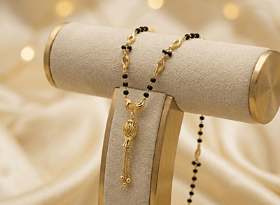 18 kt Gold Gilded Grace Tassel Mangalsutra