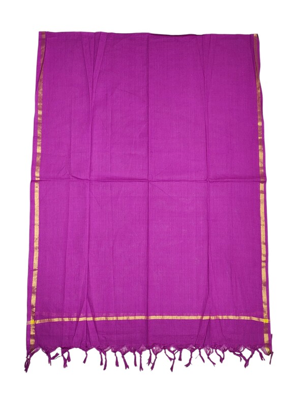 Mustard & Purple Handloom South Cotton Unstitched Salwar Suit Set with Dupatta for Women
