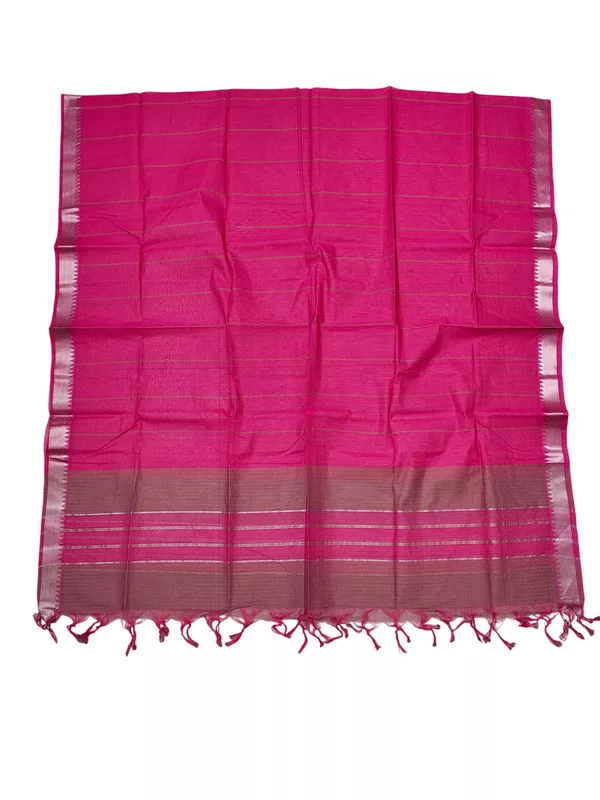 Rust & Pink Mangalagiri Cotton Dress Materials for Women