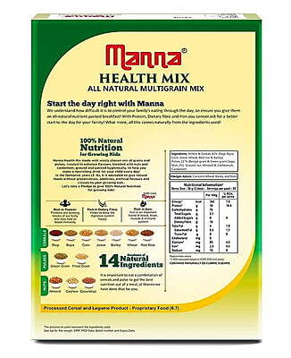 Manna Health Mix | Multigrain Health Drink | 100% Natural Nutrition | Sathu Maavu | 250gm Manna Health Mix | Multigrain Health Drink | 100% Natural Nutrition | Sathu Maavu | 250gm