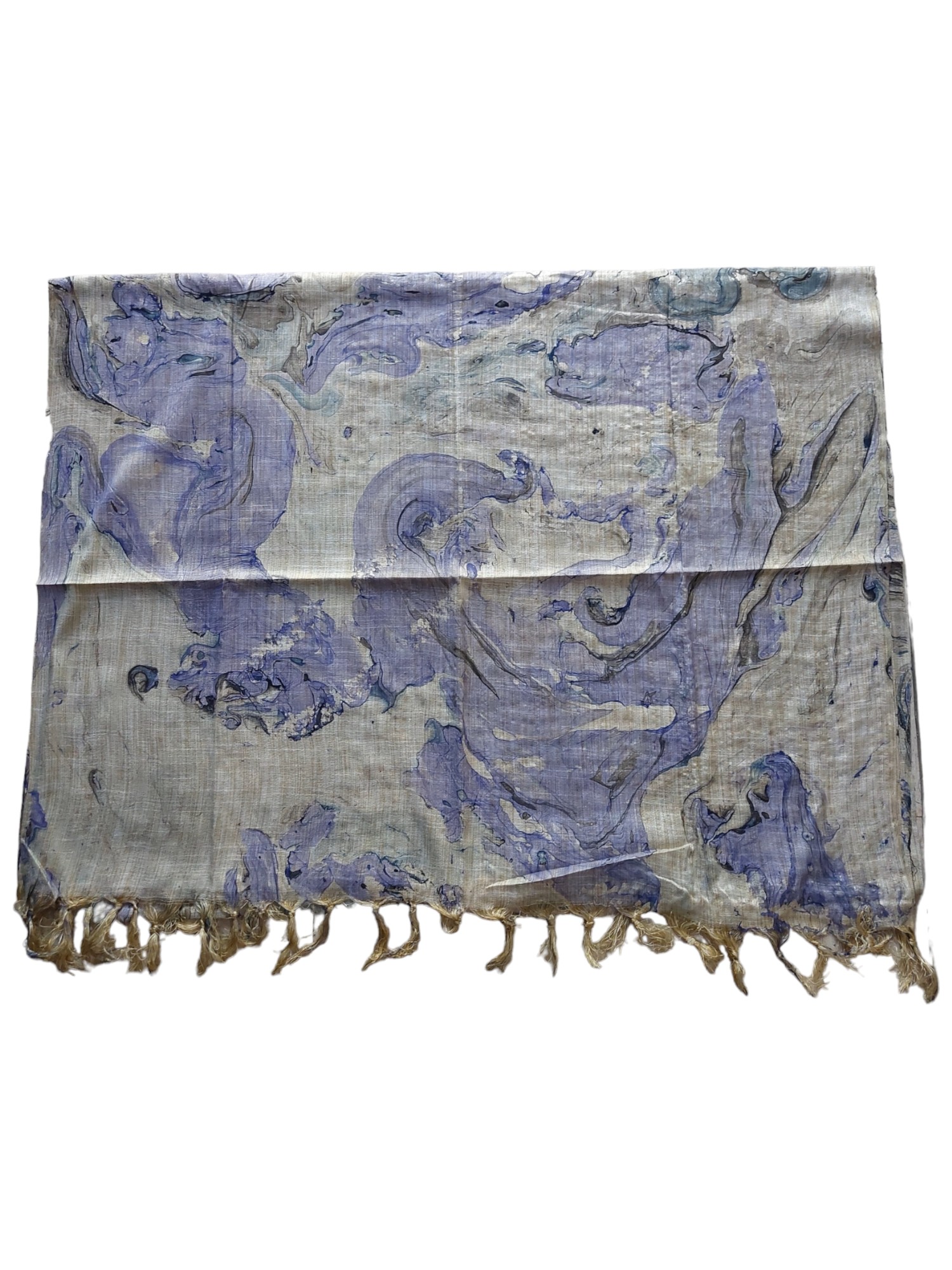 Purple Marble Print Cotton Silk Dupatta