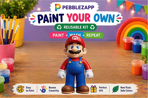 Reusable Super Mario DIY Painting Kit-Set of 1