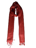 Maroon Cotton Silk Solid Dupatta