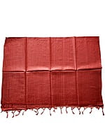 Maroon Cotton Silk Solid Dupatta
