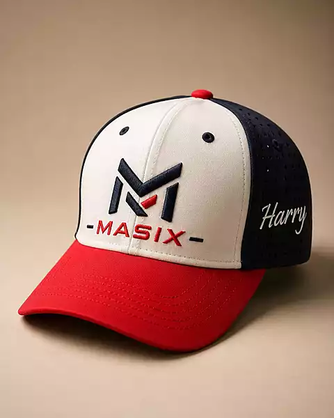 MASIX Sports Cap for Men & Women – Breathable Mesh | Stylish Red Black Baseball Cap