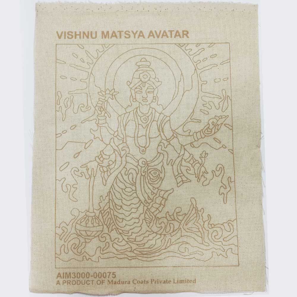 Long Stitch Sampler sheet- Vishnu Matsya Avatar Long Stitch Sampler sheet- Vishnu Matsya Avatar