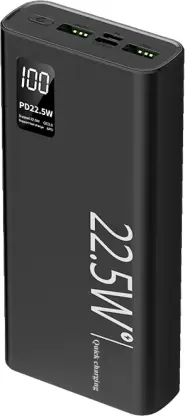 Champion 22.5W Super Fast Charging Power Bank | Type C PD (Input& Output) Dual USB Output Champion 22.5W Super Fast Charging Power Bank | Type C PD (Input& Output) Dual USB Output