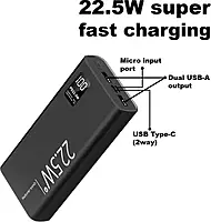Champion PD22.5W Super Fast Charging Power Bank | Type C PD (Input& Output) Dual USB Output Champion PD22.5W Super Fast Charging Power Bank | Type C PD (Input& Output) Dual USB Output