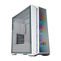 Cooler Master MasterBox 520 Mesh ARGB White E-ATX Mid Tower Case – High Airflow | ARGB