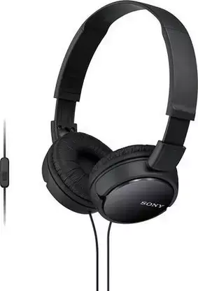 Sony MDR-ZX110AP On-Ear Stereo Wired Headphones with Mic – Comfortable Design | Stereo Sound | 3.5mm