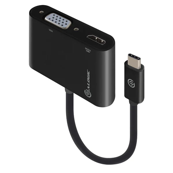 ALOGIC 2-in-1 USB-C to HDMI VGA Adapter - Male to 2-Female | UCVGHD-ADP