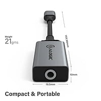 ALOGIC Ultra Combo USB-C to 3.5mm Audio & USB-C Charging Adapter –10cm | ULC35APW-SGR