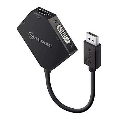 ALOGIC 3-in-1 DisplayPort to HDMI DVI VGA Adapter - Male to 3-Female | DP-VGDVHD-ADP ALOGIC 3-in-1 DisplayPort to HDMI DVI VGA Adapter - Male to 3-Female | DP-VGDVHD-ADP