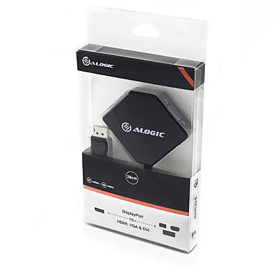 ALOGIC 3-in-1 DisplayPort to HDMI DVI VGA Adapter - Male to 3-Female | DP-VGDVHD-ADP ALOGIC 3-in-1 DisplayPort to HDMI DVI VGA Adapter - Male to 3-Female | DP-VGDVHD-ADP