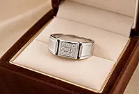 925 Sterling Silver Vanguard Men's Ring