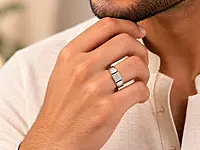 925 Sterling Silver Vanguard Men's Ring