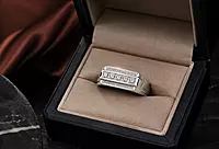 925 Sterling Silver Men's Tiered Band