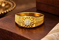 18 kt Gold Executive Link Ring