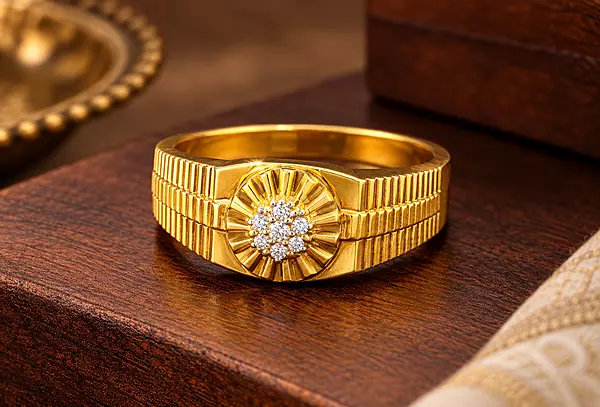 18 kt Gold Executive Link Ring