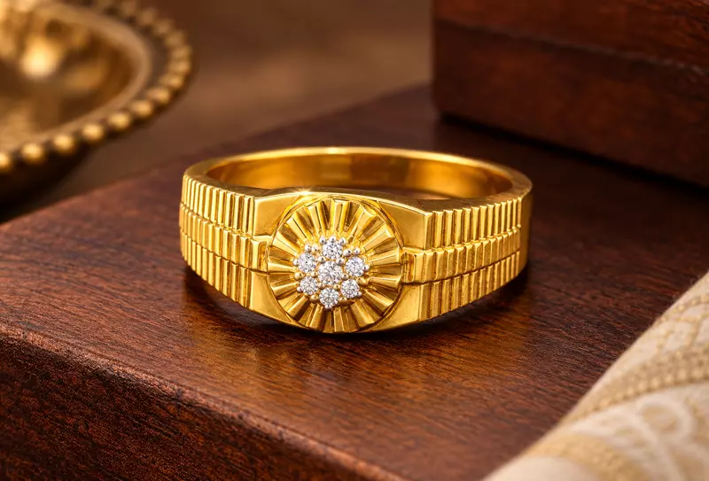 18 kt Gold Executive Link Ring