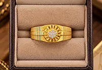 18 kt Gold Executive Link Ring