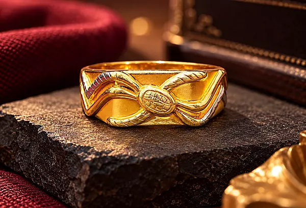 18 kt Gold Soverign Ring