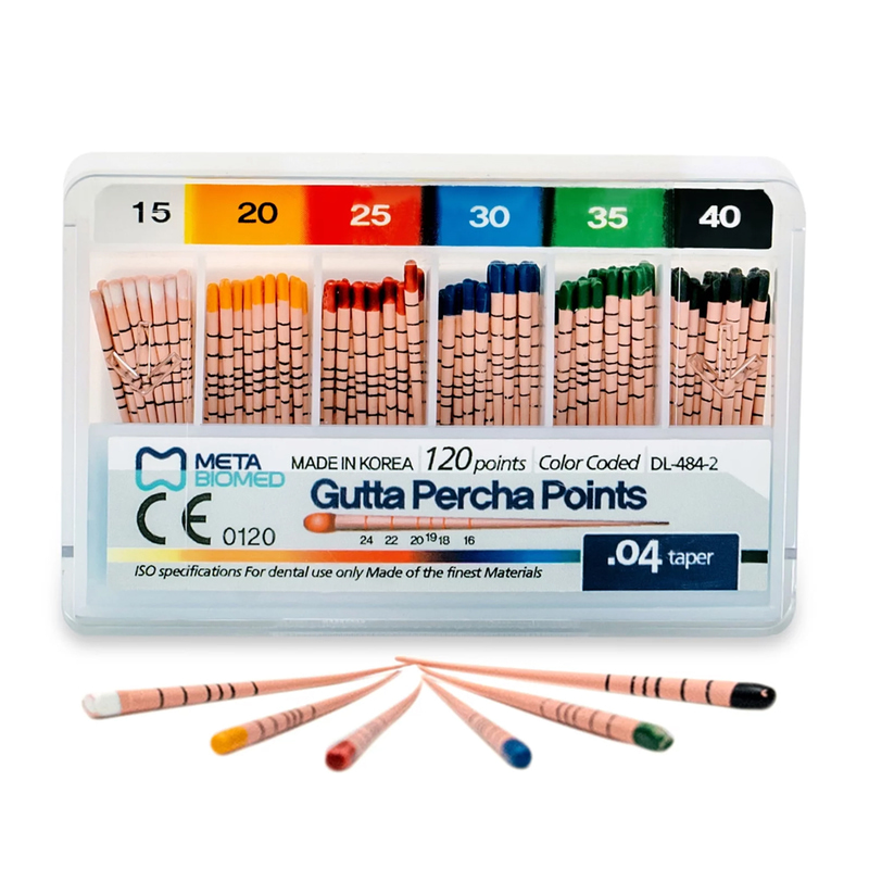 Meta Gutta Percha Points Special Taper 4% – Pack of 120