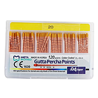 Meta Gutta Percha Points Special Taper 4% – Pack of 120