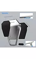 Aluminium Mini Laptop Riser Stand, Zinc Alloy, Silver, 15 Degree Inclination, Portable with Rubber Non-Slip Pads, Modern Style, Universal Compatibility