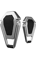 Aluminium Mini Laptop Riser Stand, Zinc Alloy, Silver, 15 Degree Inclination, Portable with Rubber Non-Slip Pads, Modern Style, Universal Compatibility