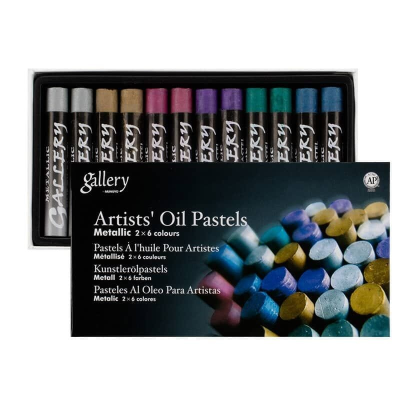 MUNGYO OIL PASTEL SET OF 12-METALLIC MUNGYO OIL PASTEL SET OF 12-METALLIC