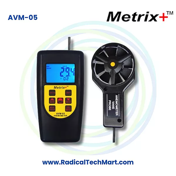 Metrix+ AVM 05 Digital Anemometer 0.4-45m/s Air Velocity Meter