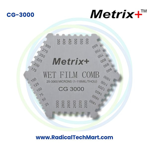 Metrix+ CG 3000 Wet Film Thickness Gauge Comb 25-3000um