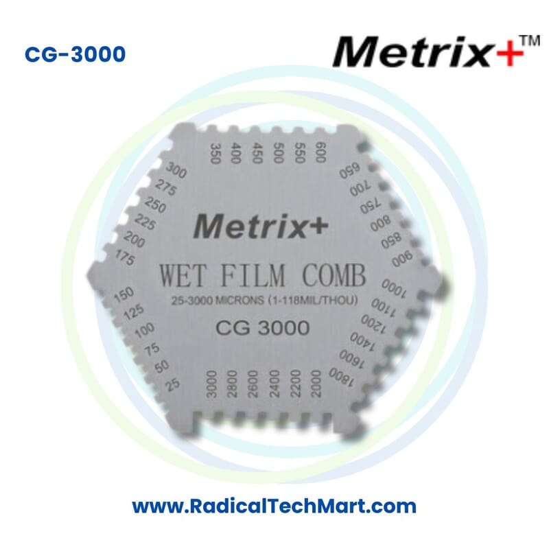 Metrix+ CG 3000 Wet Film Thickness Gauge Comb 25-3000um