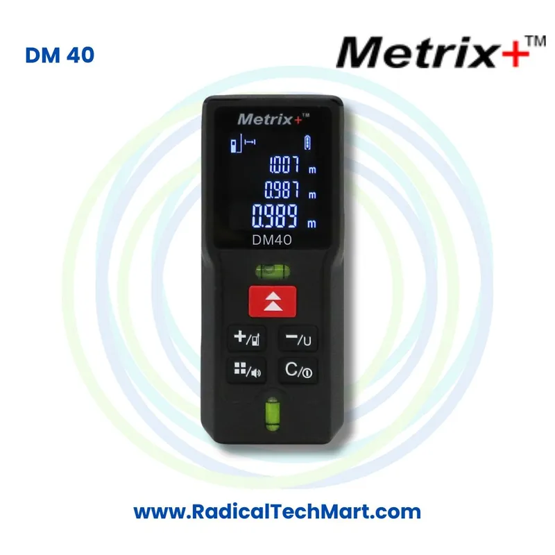 Metrix+ DM 40 Laser Distance Meter 40m with Area Volume Measurement