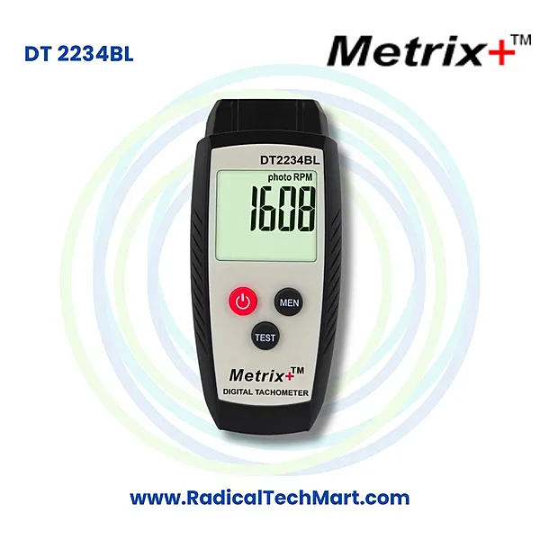Metrix+ DT 2234BL Non Contact Tachometer Laser RPM Meter