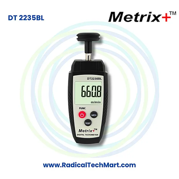 Metrix+ DT 2235BL Contact Tachometer RPM and Surface Speed Meter